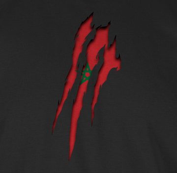 Shirtracer T-Shirt Marokko Krallenspuren 2024 Fussball EM Fanartikel