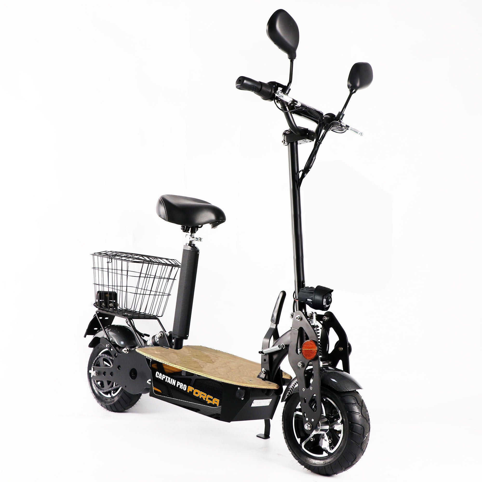 Forca E-Scooter Captain Pro 2000W - 18AHBlei Gel Akku, 50,00 km/h, (Set, Captain Pro 2000W 50km/h 18AH BleiGelAkku), mit Straßenzulassung | Elektroscooter