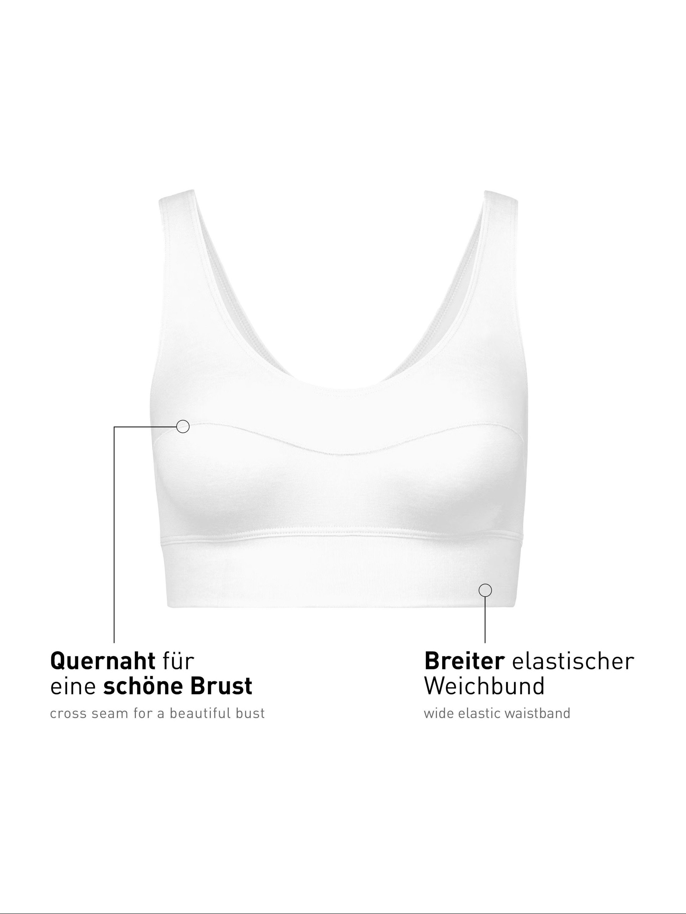CALIDA Bustier Elastic Damen (1-tlg) weicher Softbund, breite Träger und natürlicher Halt – Bild 2 von 5