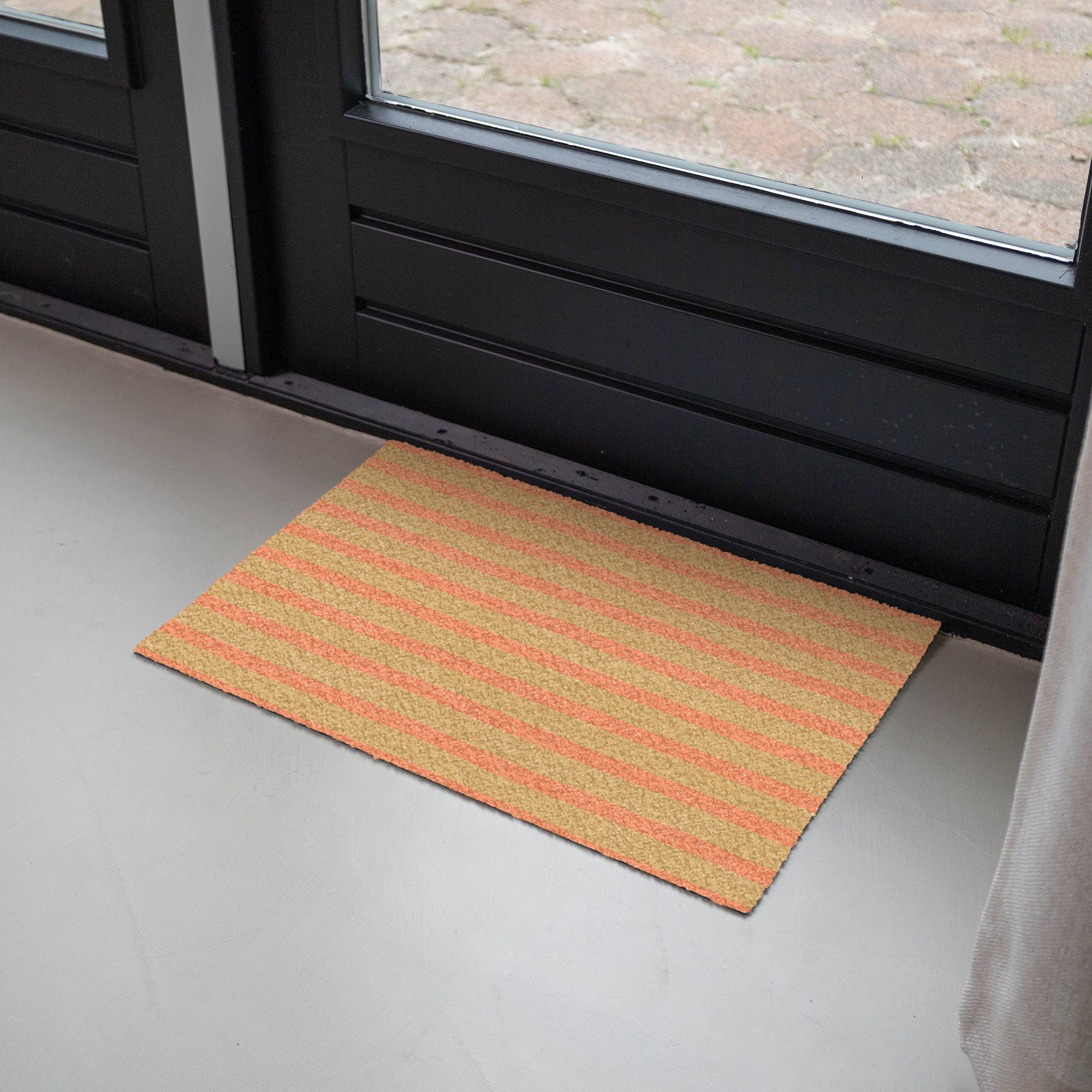 MuchoWow Fußmatte Meer - Rot - Gelb - Streifen, Rechteckig, innen Schmutzfangmatte, Tür, Schmutzfänger Flur, Teppich 60x40 cm – Bild 4 von 5