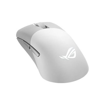 Asus Keris Wireless AimPoint White RGB Gaming-Maus (Funk, kabelgebunden, Bluetooth, optischer Sensor 36.000 dpi weiß)