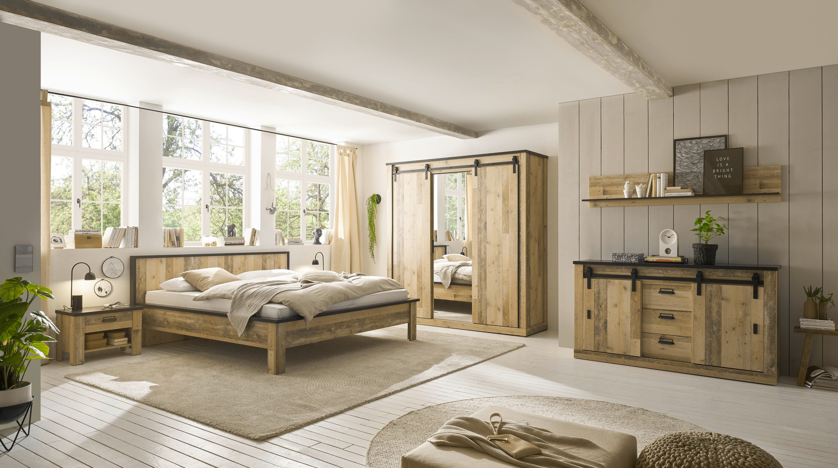 99rooms Schlafzimmer-Set Woodsher, (Set (6-St), Komplett Schlafzimmer), mit viel Stauraum, Soft-Close-Funktion, ohne Matratze & Lattenrost