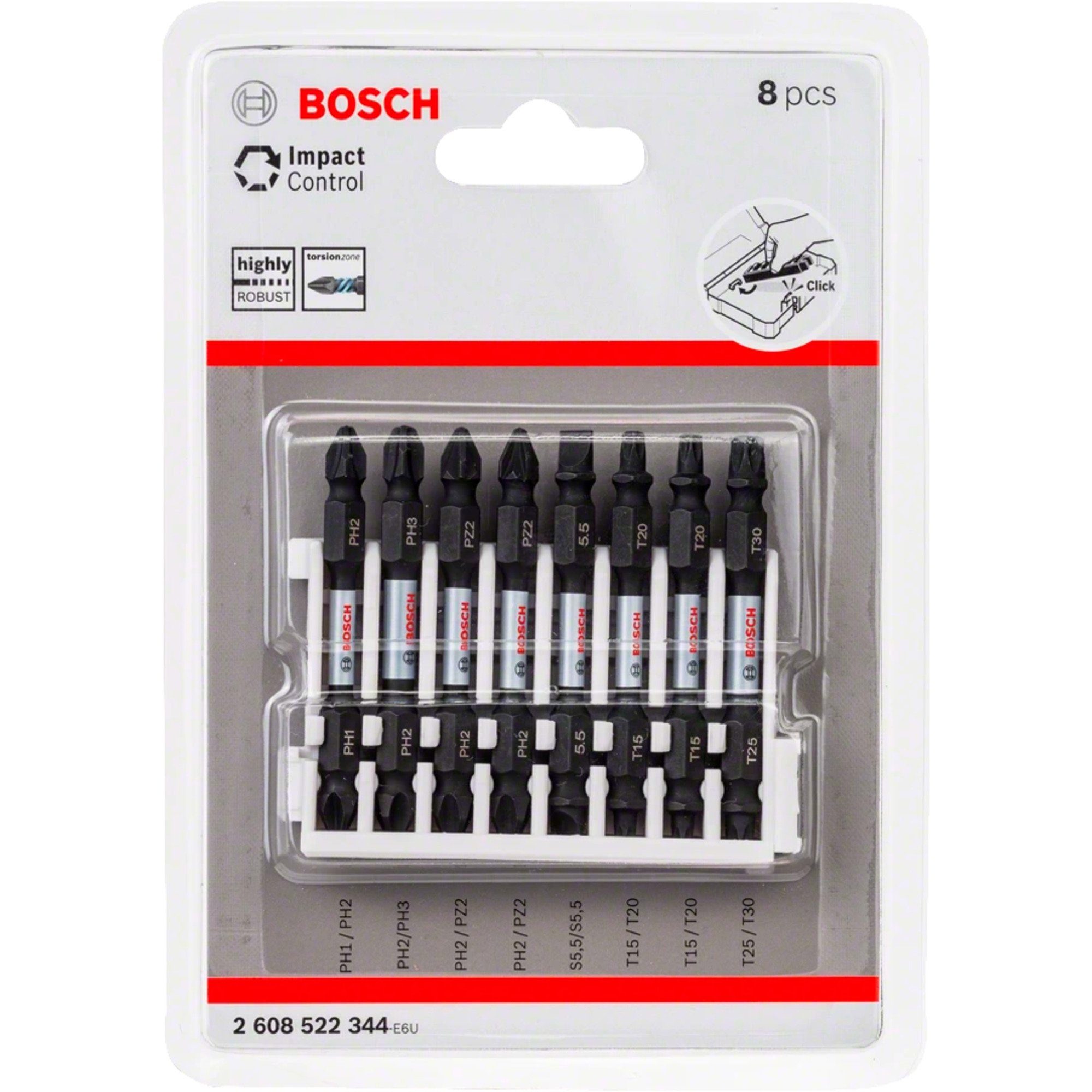 Bohrer- und Bitset Bosch Professional Pick and Click Impact Control