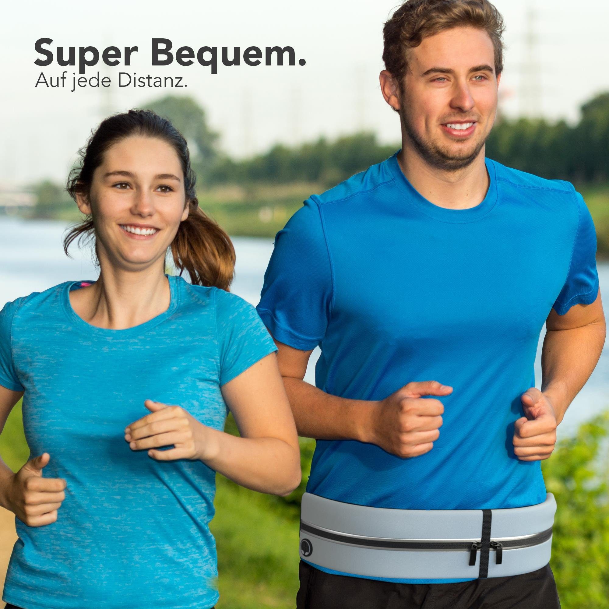 EAZY CASE Laufgürtel Universal Sport Bauchtasche Schmal Sportgürtel mit Rei günstig online kaufen