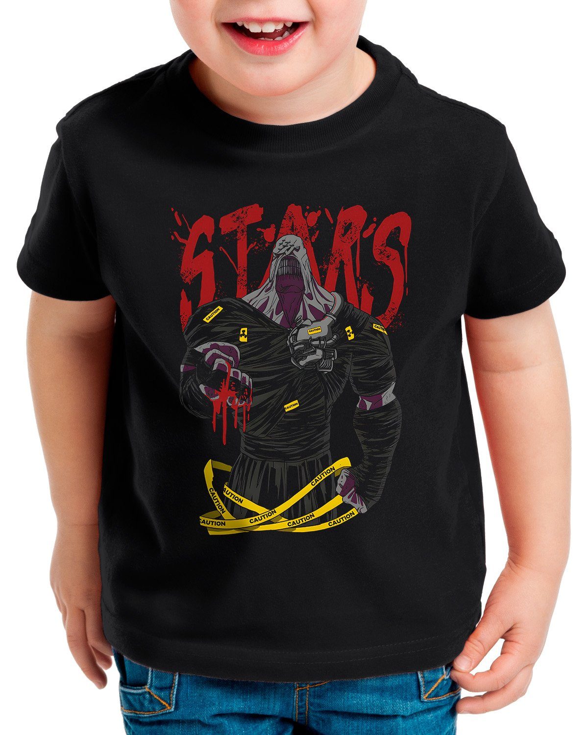 style3 Print-Shirt Kinder T-Shirt Nemesis Remake evil resident umbrella corp virus zombie