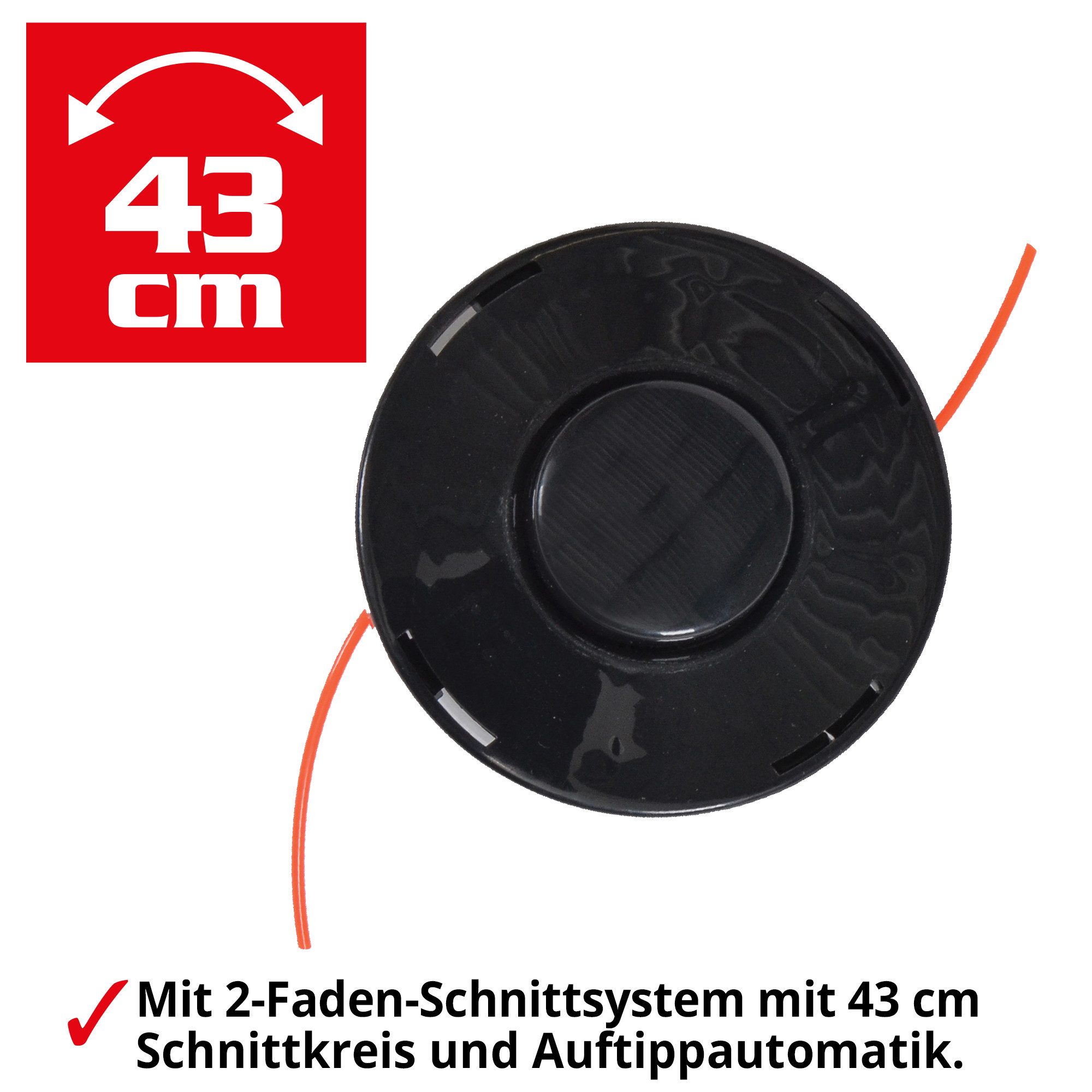 Hecht Benzin-Freischneider 135 BTS mit Tragegurt, 25,5 cm Arbeitsbreite Messer, 43 cm Arbeitsbreite Faden, 1,5 PS