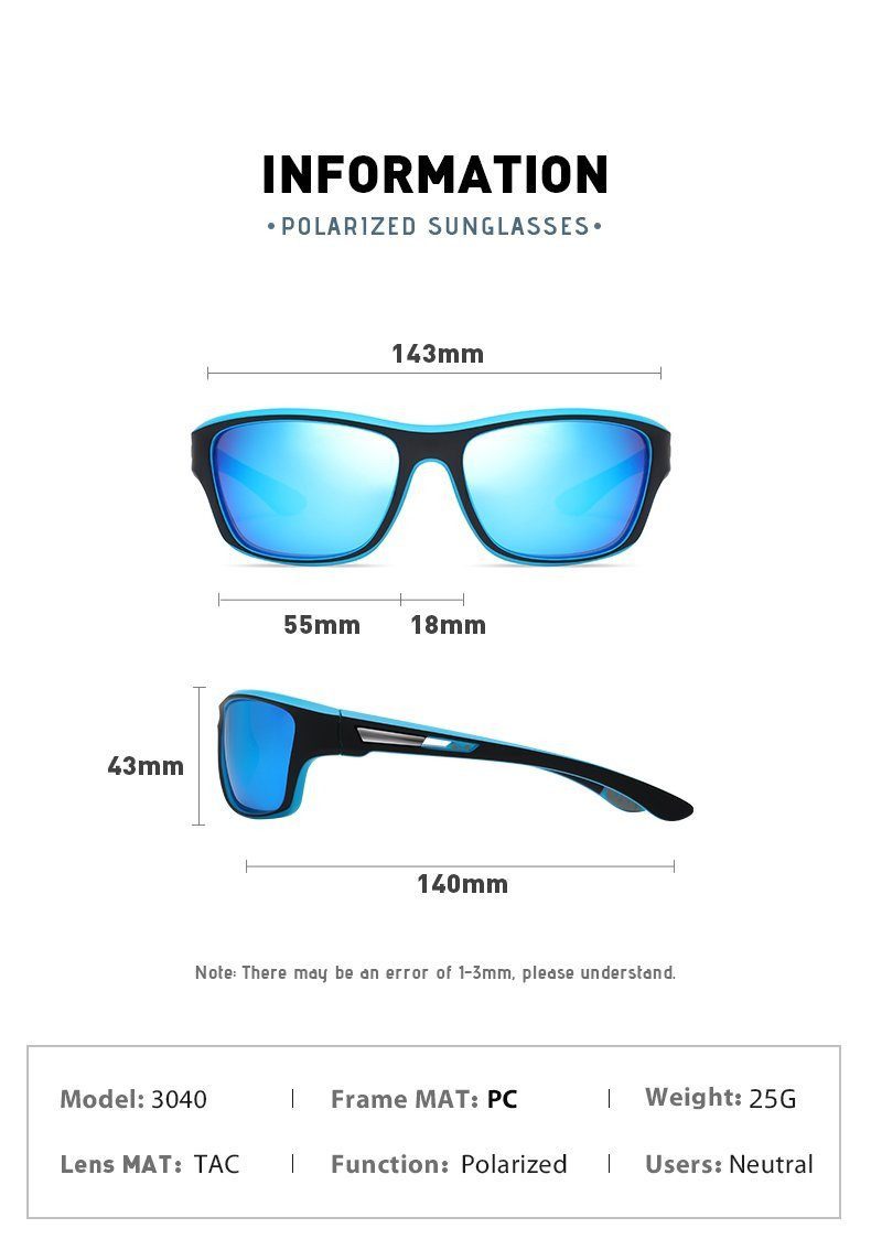 PACIEA Fahrradbrille Sportbrille Polarisiert Ultraleicht Damen Herren UV Schutz