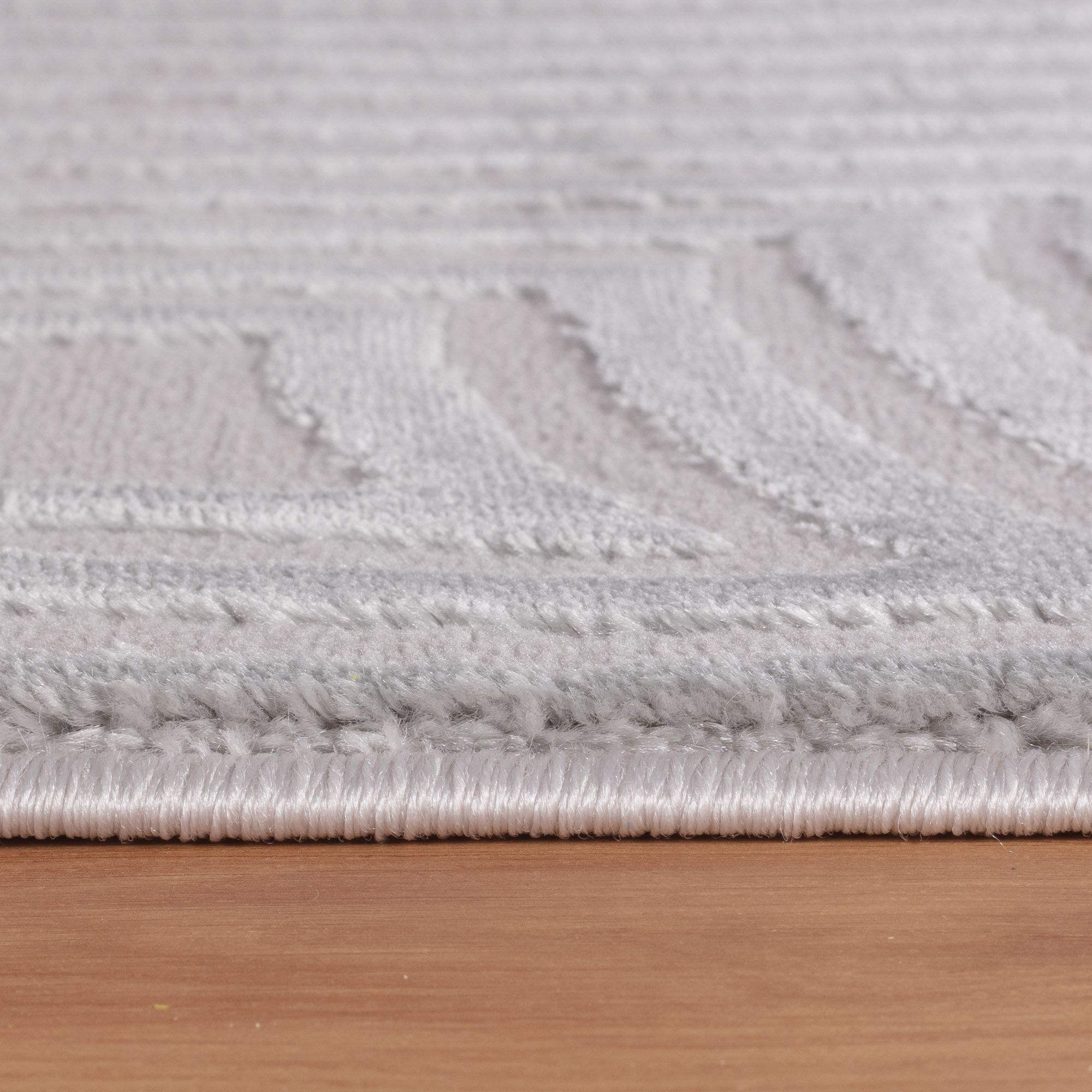 KADIMA DESIGN Teppich ILLER Wohnzimmer Schlafzimmer Waschbar Wohnzimmerteppich Esszimmer, Läufer, Höhe: 14 mm, Silber, 80x150 cm, Strapazierfähig Fußbodenheizun – Bild 3 von 5