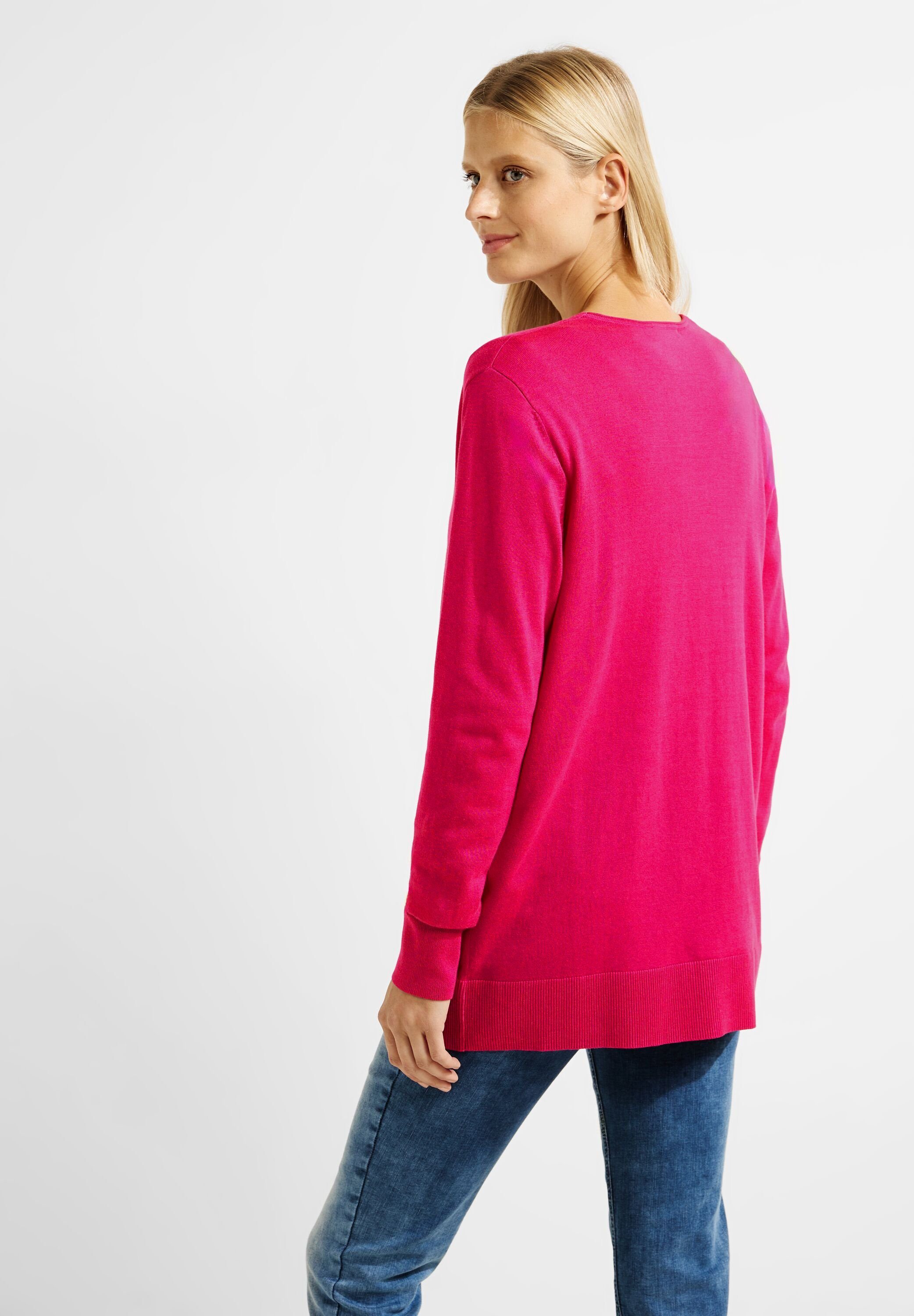 Cardigan Cecil Cool Cecil Basic (1-tlg) Pink Offener Nicht Vorhanden in Longstrickjacke