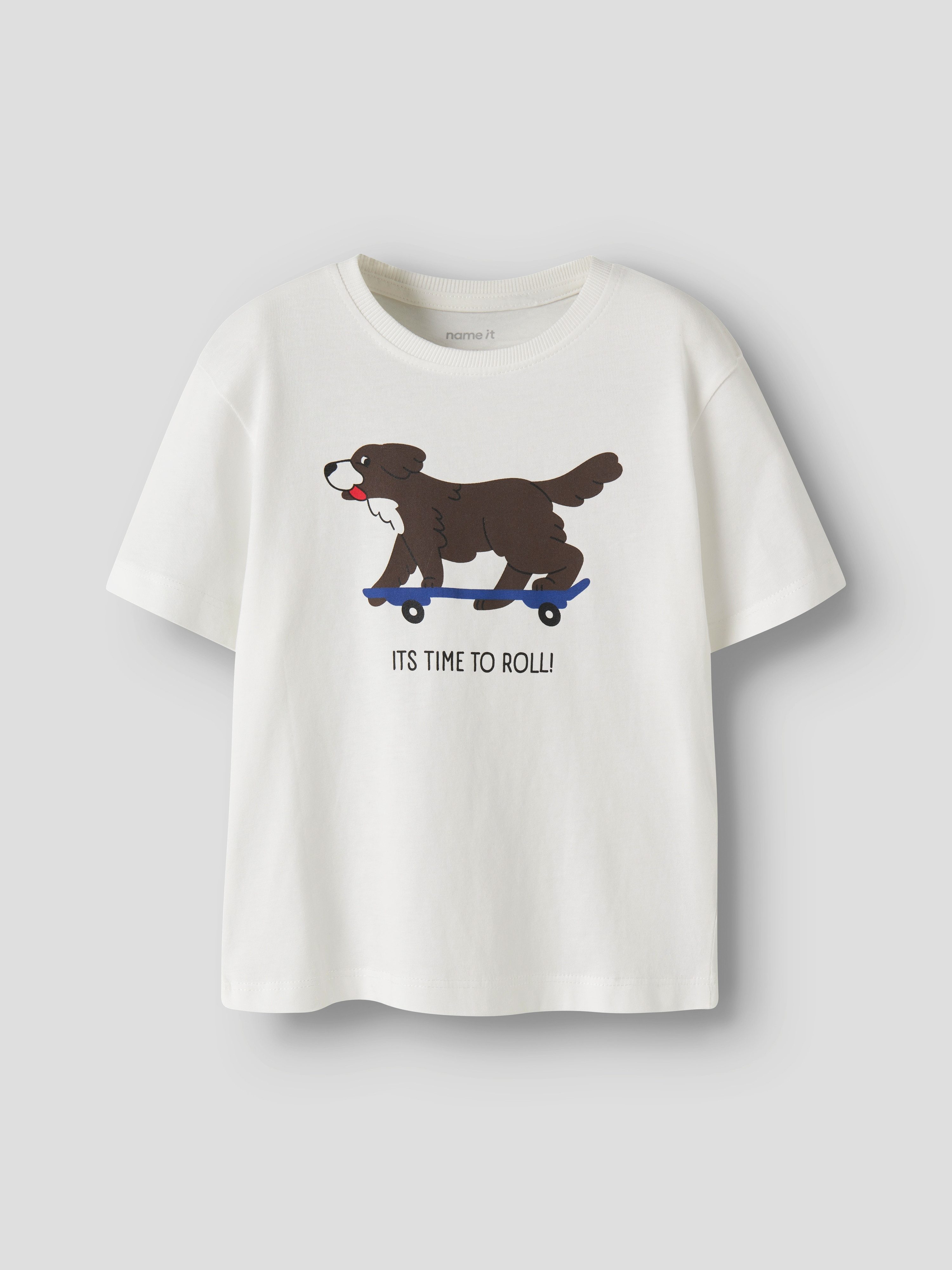 Name It Rundhalsshirt NMMKASIL SS NREG TOP PB Baumwolle, regular fit