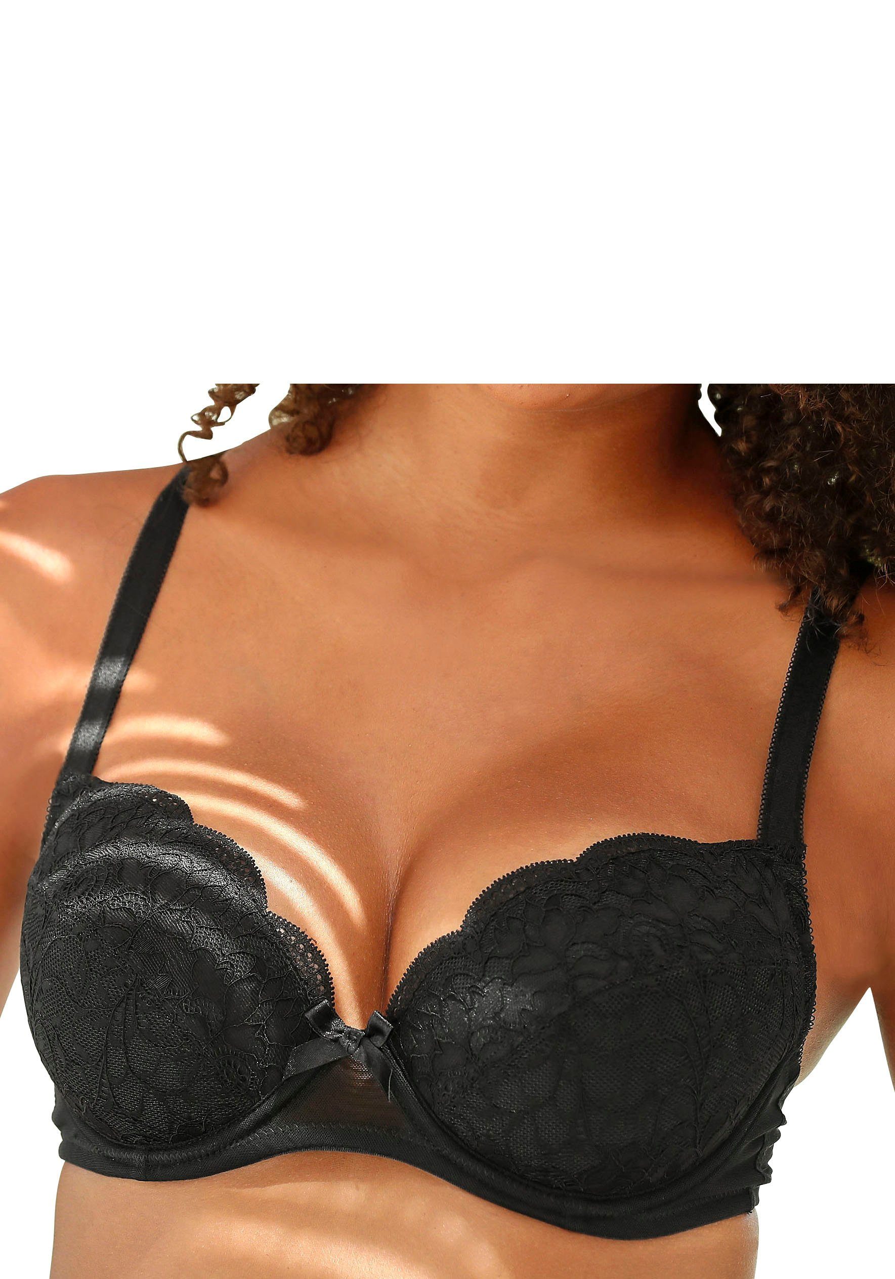 petite fleur Balconette-BH (Packung, 2 Stück) mit hübscher Spitze, Dessous
