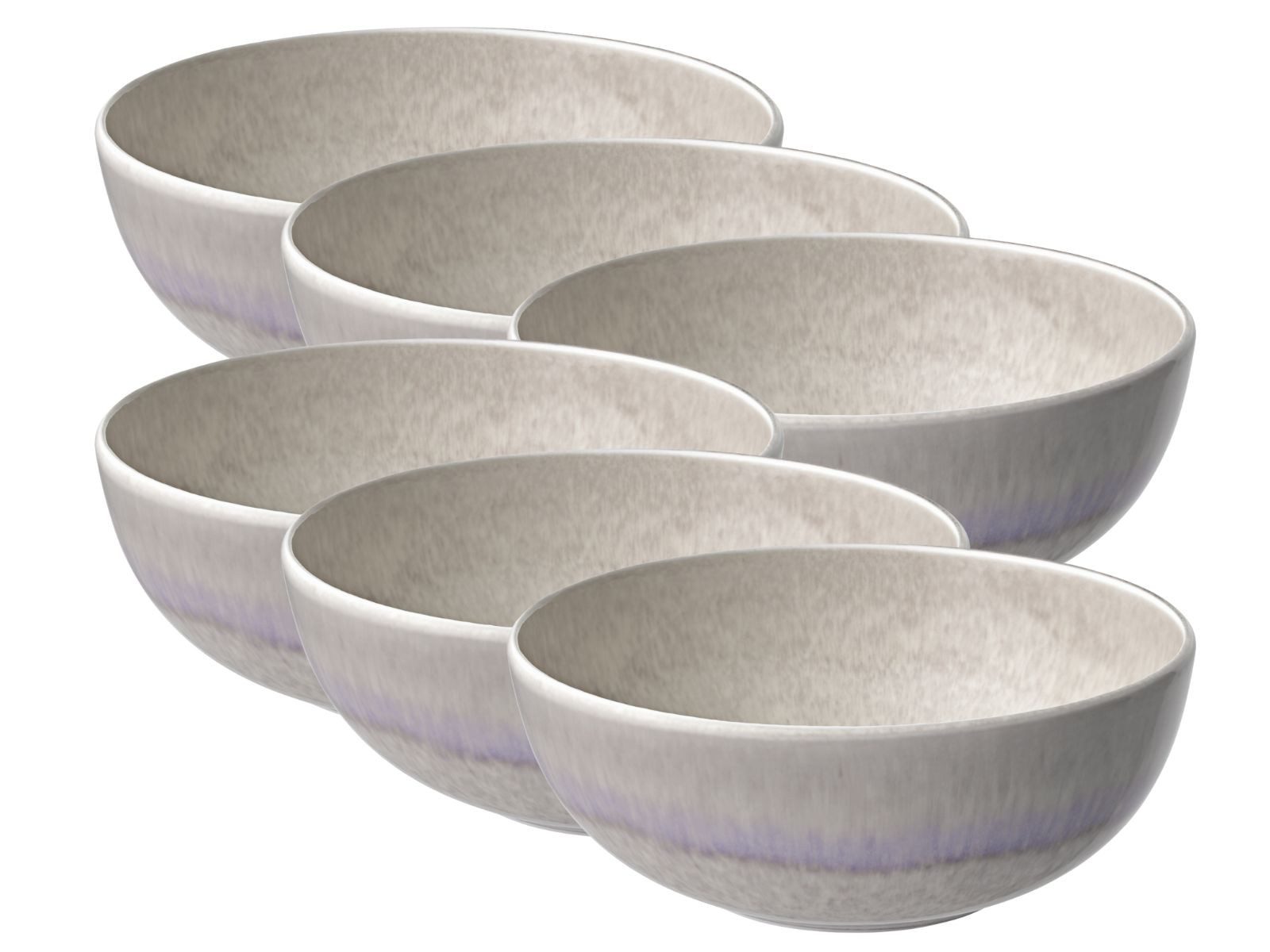 like. by Villeroy & Boch Geschirr-Set Perlemor Sand Bol 0,59 l Set6, Premium Porcelain