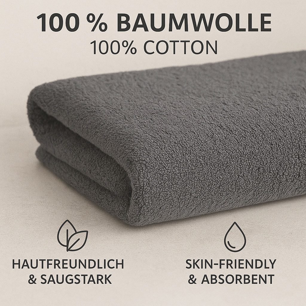 Betz Badetücher 3 Stück Badetuch Set XXL DRESDEN Saunatücher Strandtuch 100x180cm, 100% Baumwolle (Set, 3-St), Farbe anthrazit