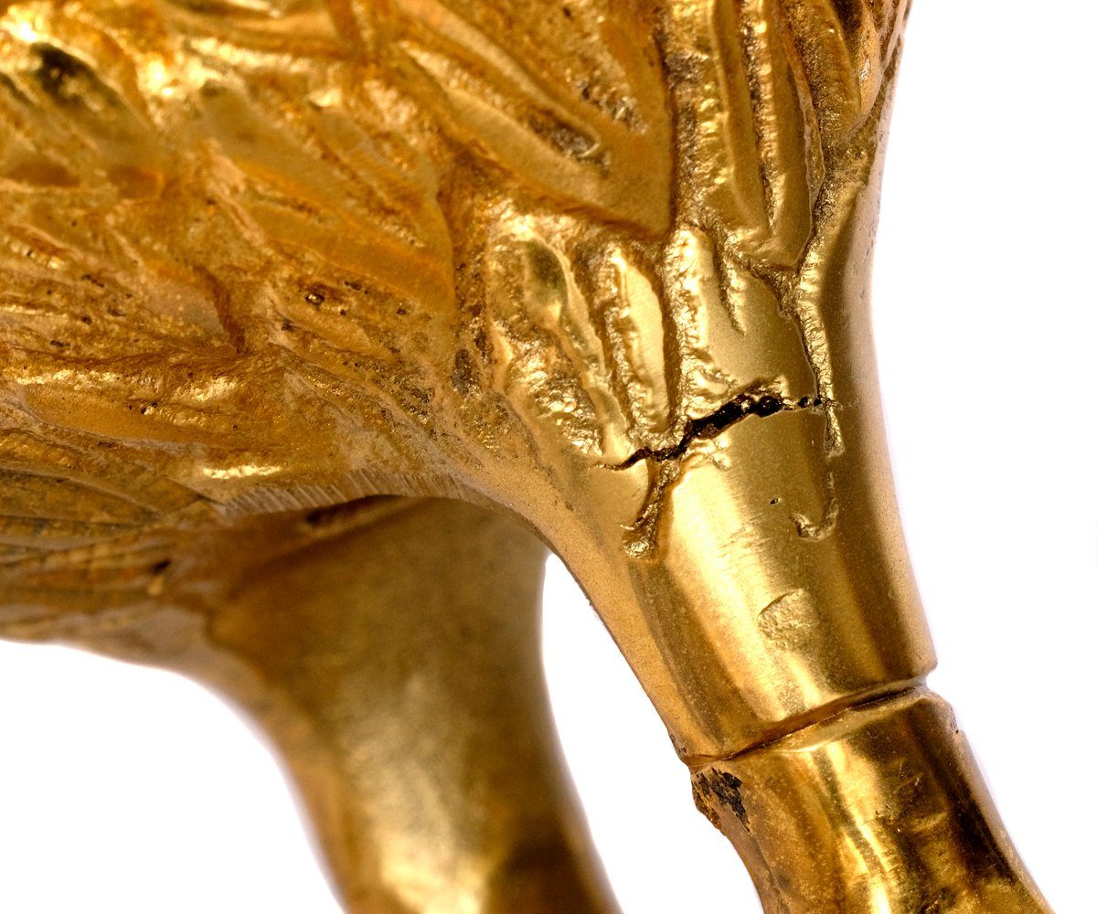Brillibrum Tierfigur Neuseeland Vogel Glücksbringer versilbert Tier Handarbeit Lila Schwarz Laufvogel Deko Silber Metall Figur Kiwi Gold Dekofigur Dekoration