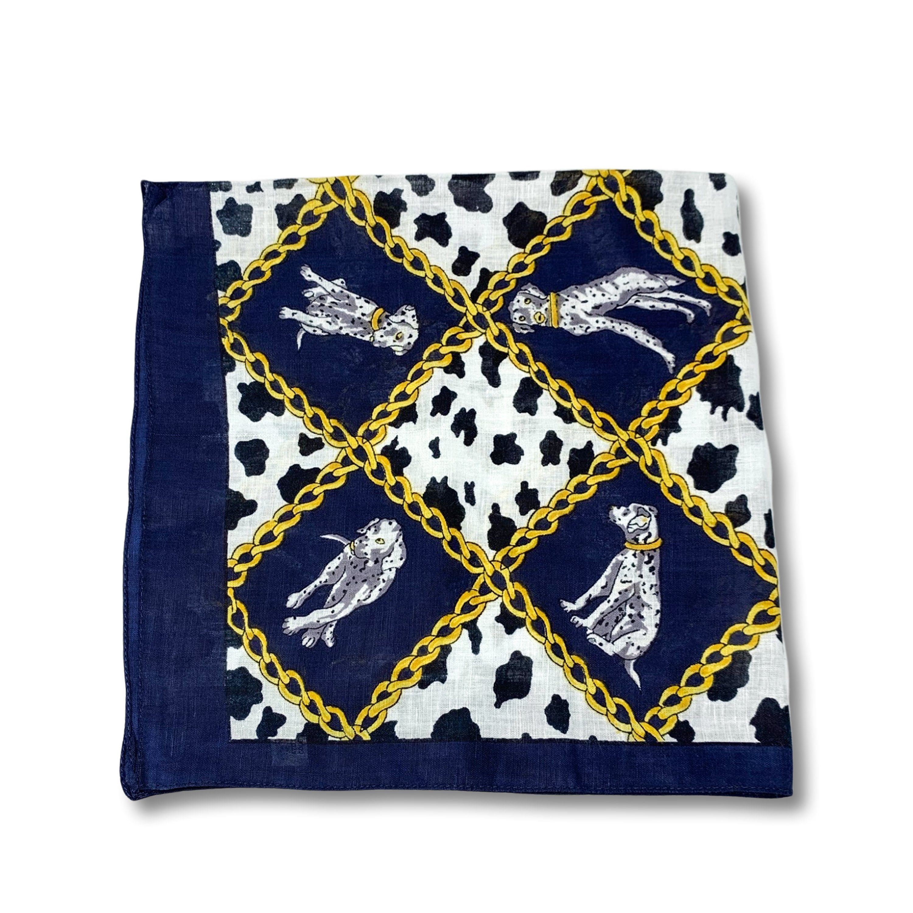 Friseurmeister Halstuch Schal Basic 50cm x 50cm - leichte tücher scarf halstücher halsband Blau Weiß Gold