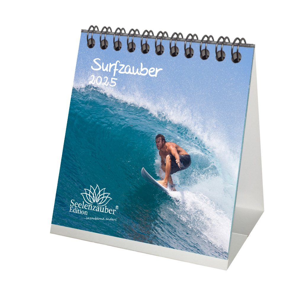 Seelenzauber Tischkalender Surfzauber Kalender für 2025 Format 10cm x 10cm Surfer und surfen