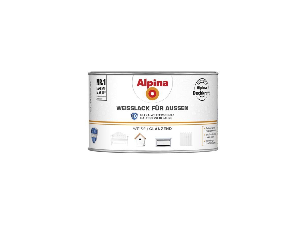 Alpina 300 glänzend für Alpina Außen ml Weißlack Weißlack weiß