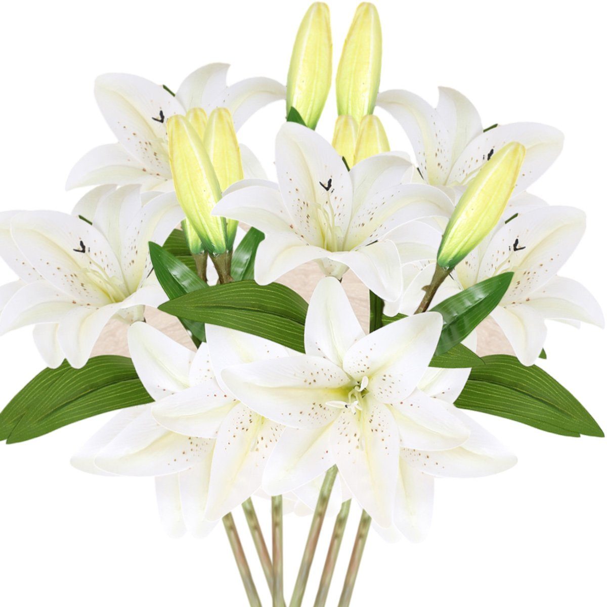 Künstliche Zimmerpflanze Künstliche Blumen,Realistisch,Natürliche Ideal für Hochzeit Sträuße, Jormftte Weiß