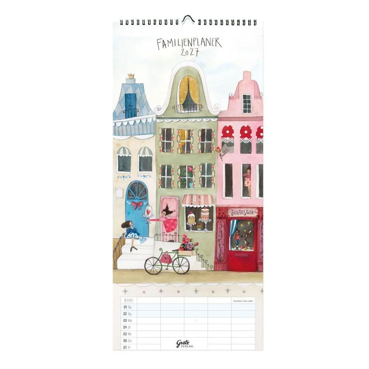 Grätz Verlag Wandkalender Familienplaner Häuser 2027