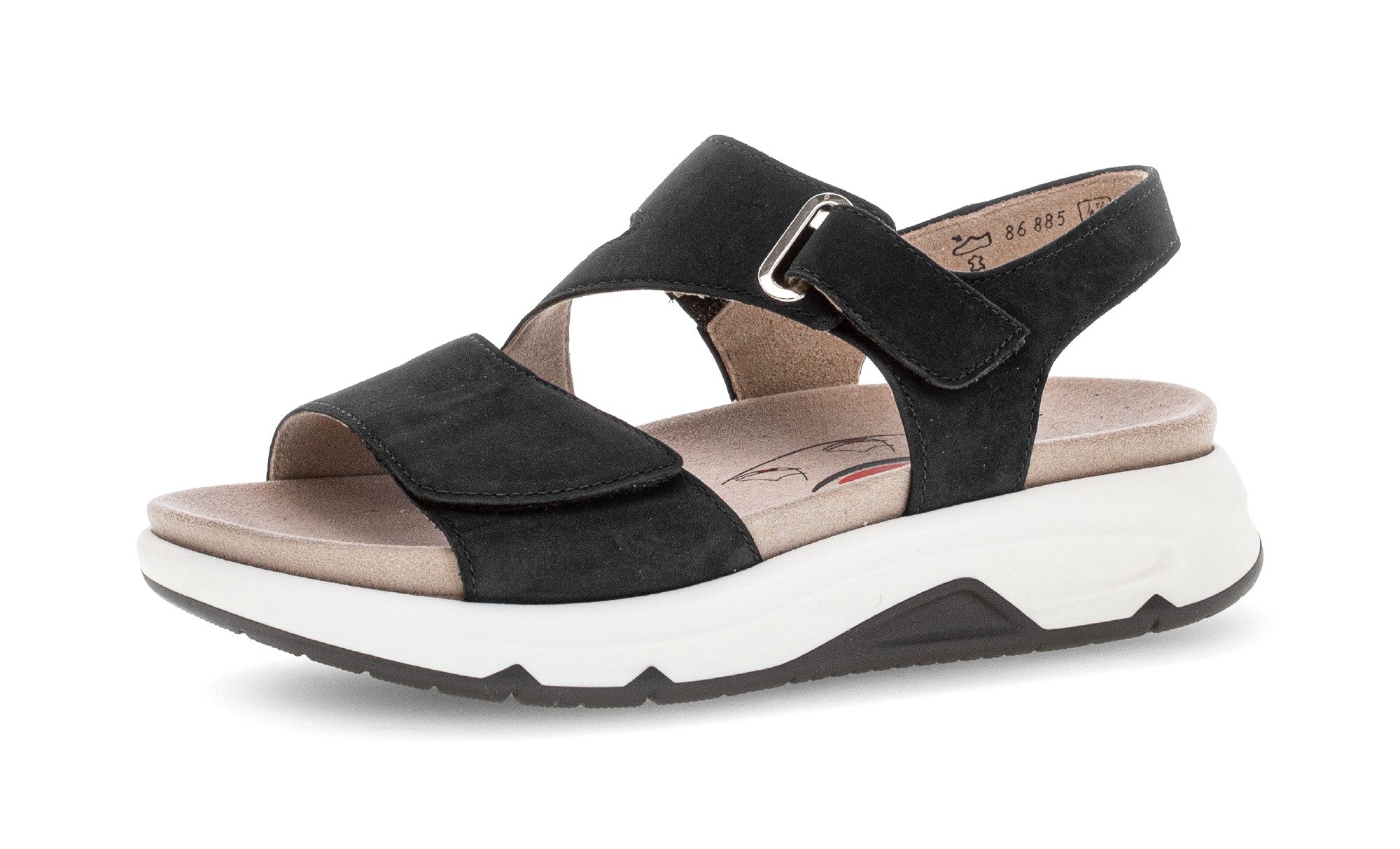 rollingsoft Sandalette Keilabsatz, Rimechensandale mit Klettverschlüssen, G-Weite