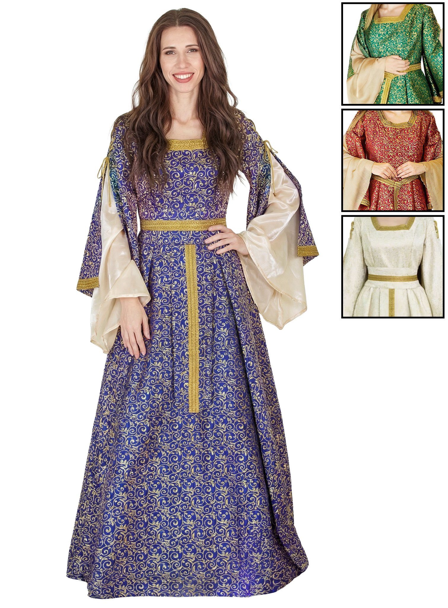 Metamorph Prinzessin-Kostüm Adelskleid - Aquitania, Mit diesem mittelalterlichen Kleid ist der große Auftritt garantiert!