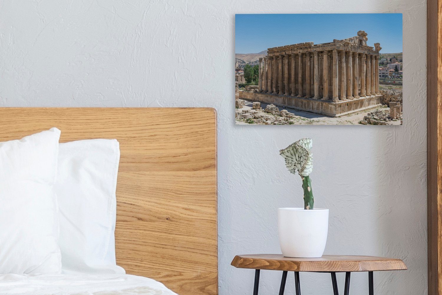 Leinwandbild im von St), Baalbek, 30x20 cm Aufhängefertig, Herzen Leinwandbilder, Wanddeko, Tempel Wandbild (1 OneMillionCanvasses®