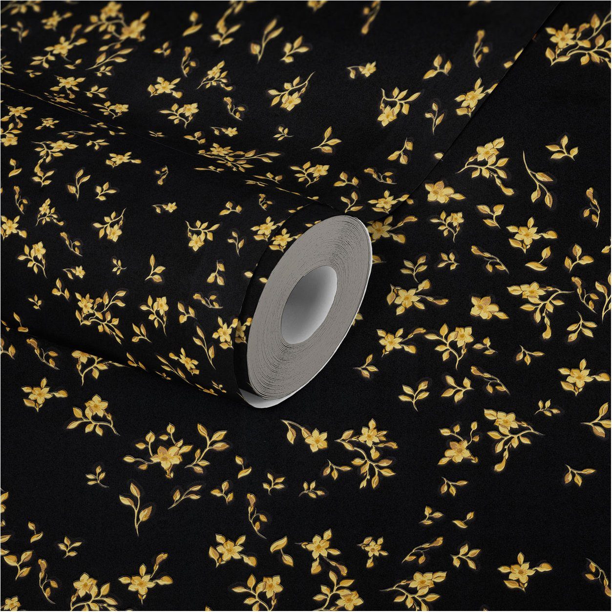 A.S. Création Vinyltapete, Versace Home Blumentapete Schwarz 935854 Luxus Vlies Designertapete
