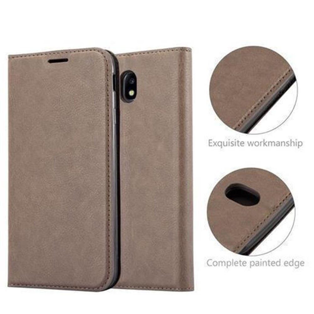 Cadorabo Handyhülle für Samsung Galaxy J3 2017 Hülle Samsung Galaxy J3 2017, Hülle Schutzhülle mit Standfunktion, Magnetverschluss und Kartenfach