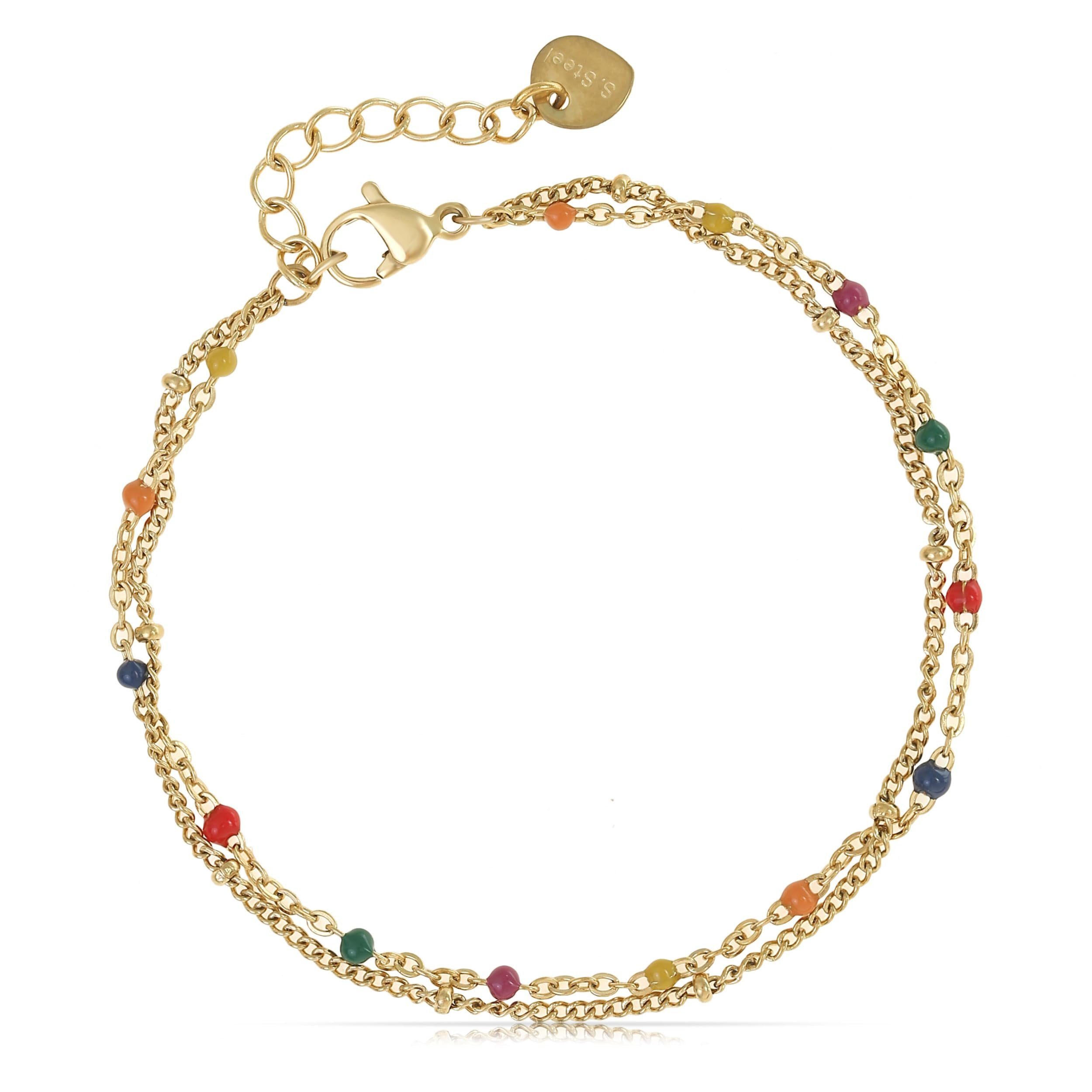 Made by Nami Edelstahlarmband Zweireihiges Armband günstig online kaufen