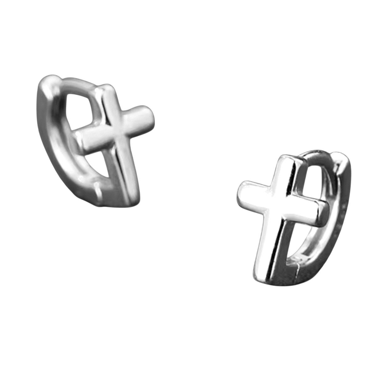 ELLAWIL Paar Creolen Ohrschmuck Damenohrringe Kreuz Creole Ohrcreolen Kreuz günstig online kaufen