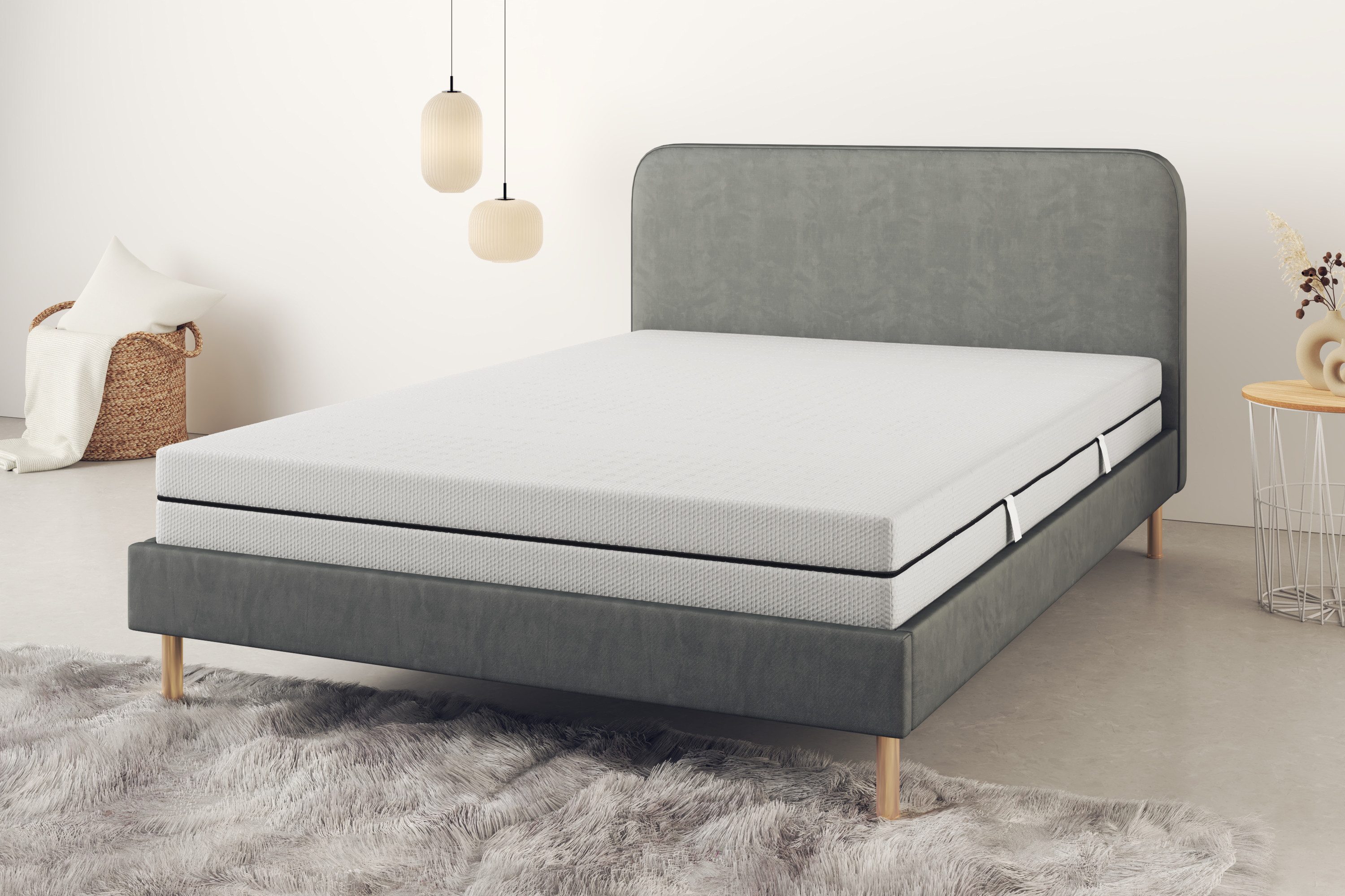 Taschenfederkernmatratze NEUHEIT: Tinden 19, 7 Zonen Matratze 90x200 cm, 140x200 cm & mehr, OTTO home, 19 cm hoch, Wendematratze H2/H3/H4, ergonomisch, 500 Federn (bei 100x200 cm)