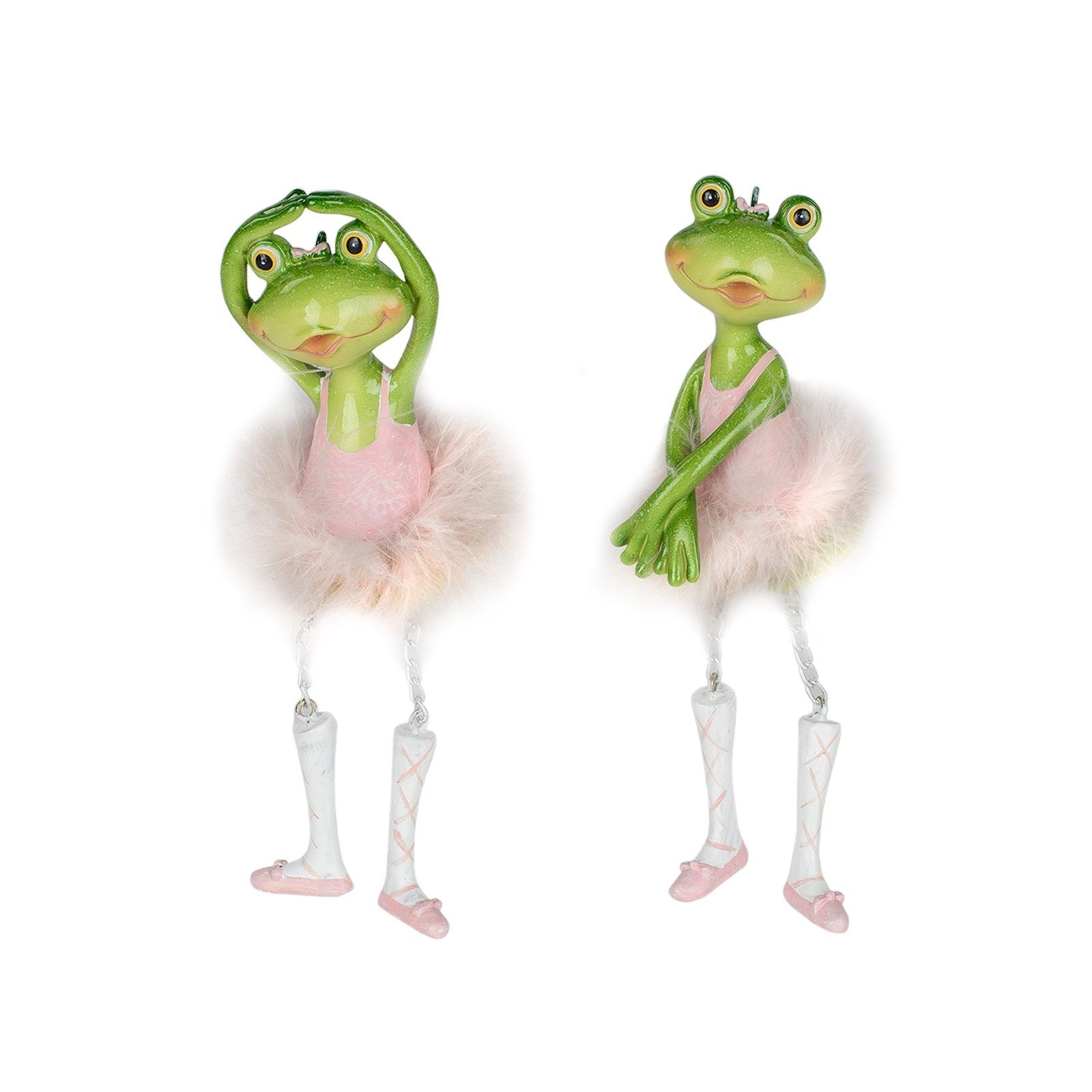 formano Set Ballett, Kantensitzer Ballettfrosch Frosch Froschfigur Kantensitzer 2er Dekofigur