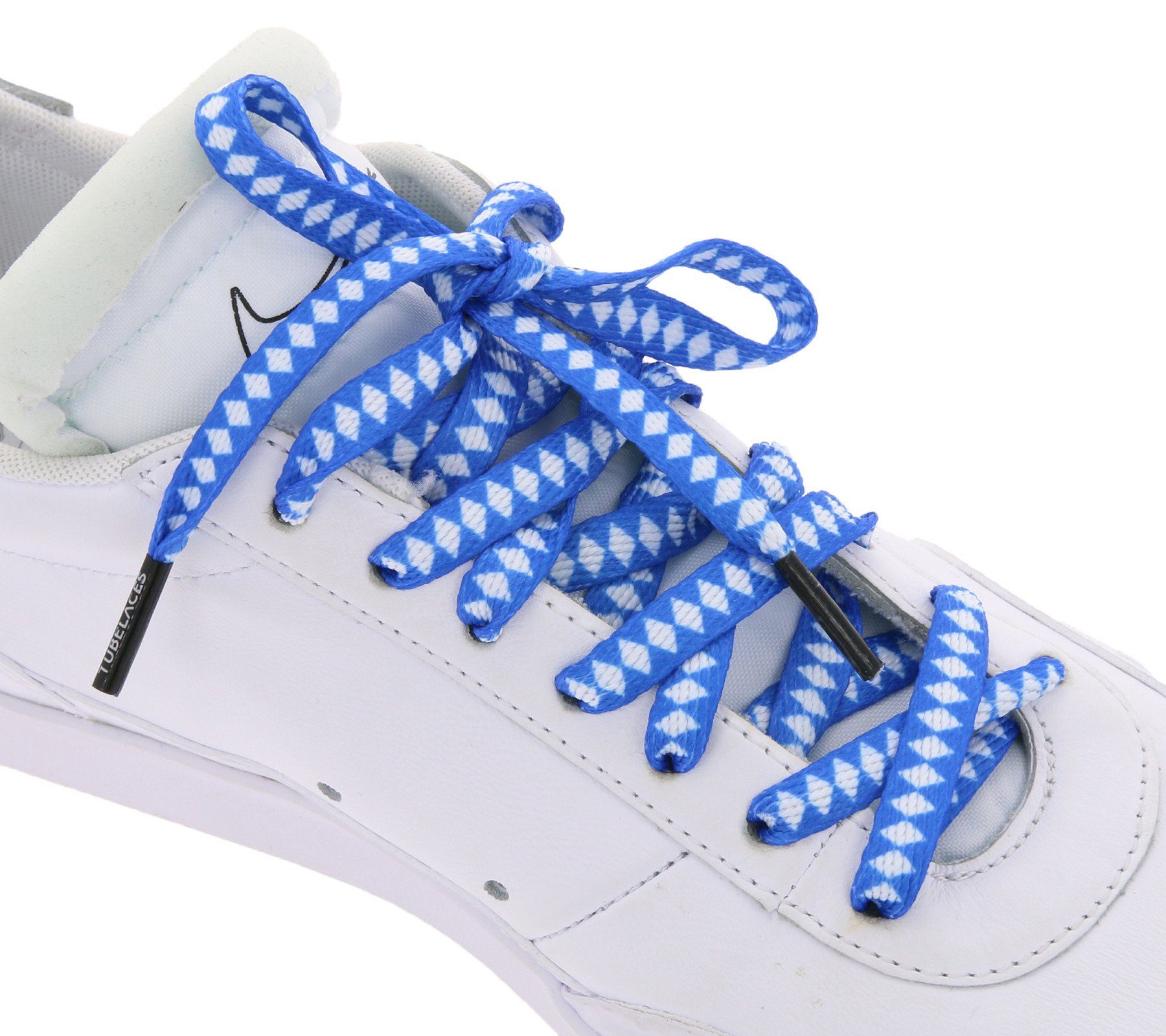 Tubelaces Schnürsenkel TubeLaces Schuhe Schuhbänder moderne Schnürsenkel Schnürbänder Bayern Blau/Weiß | Schnürsenkel