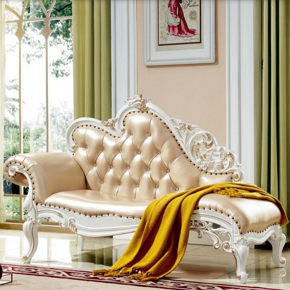 Klassisches Chaiselongue Beiger Liege Liegen Made Chesterfield in JVmoebel Design, Chaiselounge Europe