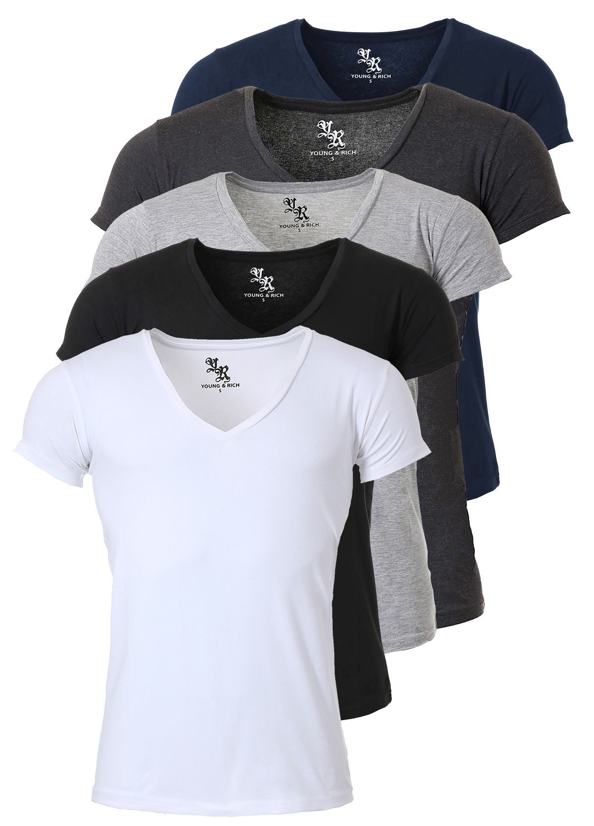 Young & Rich T-Shirt Herren Uni günstig online kaufen