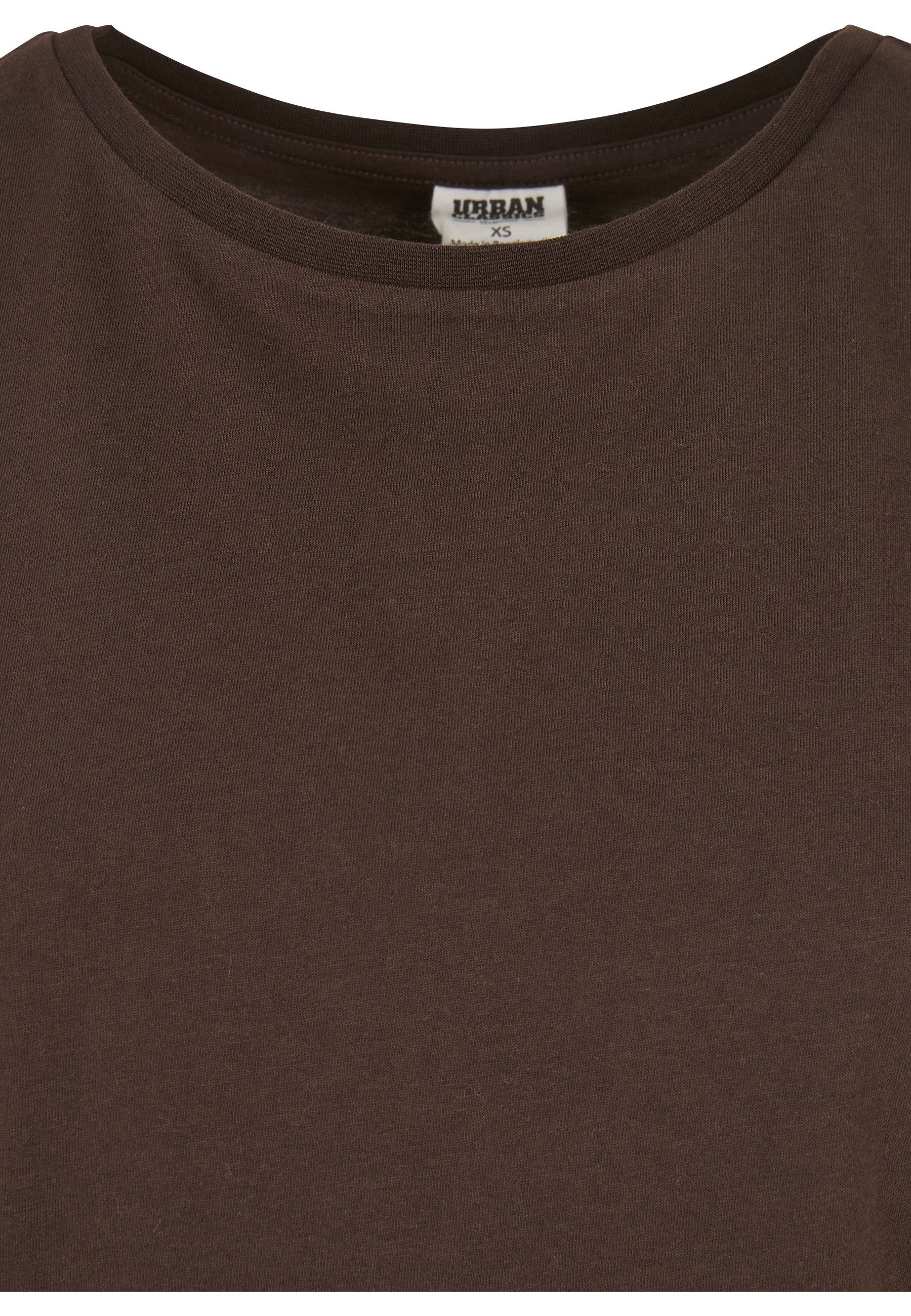 URBAN CLASSICS Kurzarmshirt Urban Classics Damen Ladies Organic Extended Shoulder Tee (1-tlg)