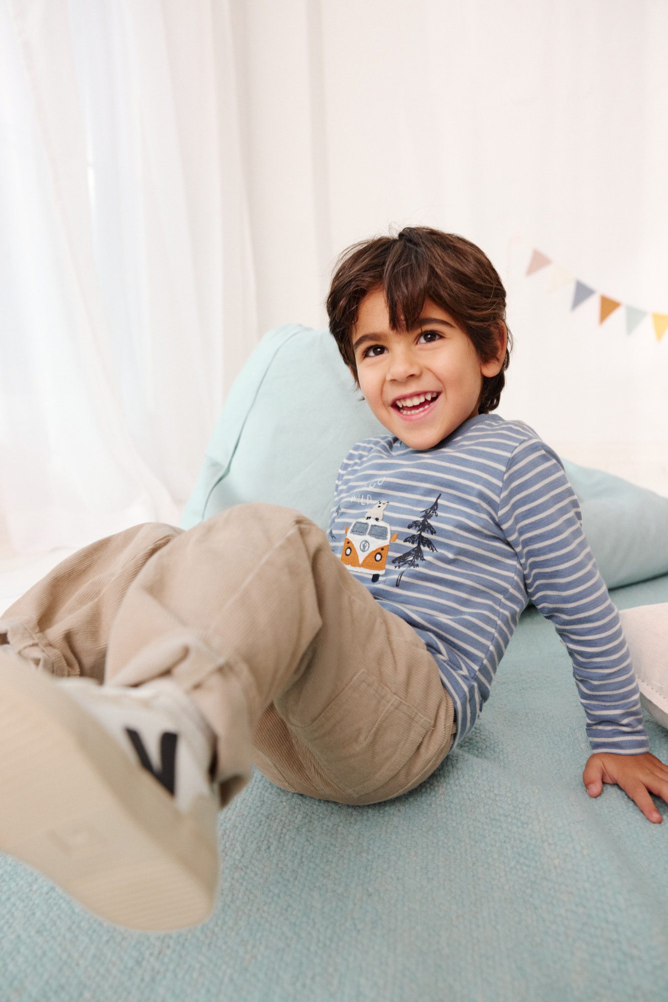 People Wear Organic long-sleeved shirt with motif, made from organic cotton