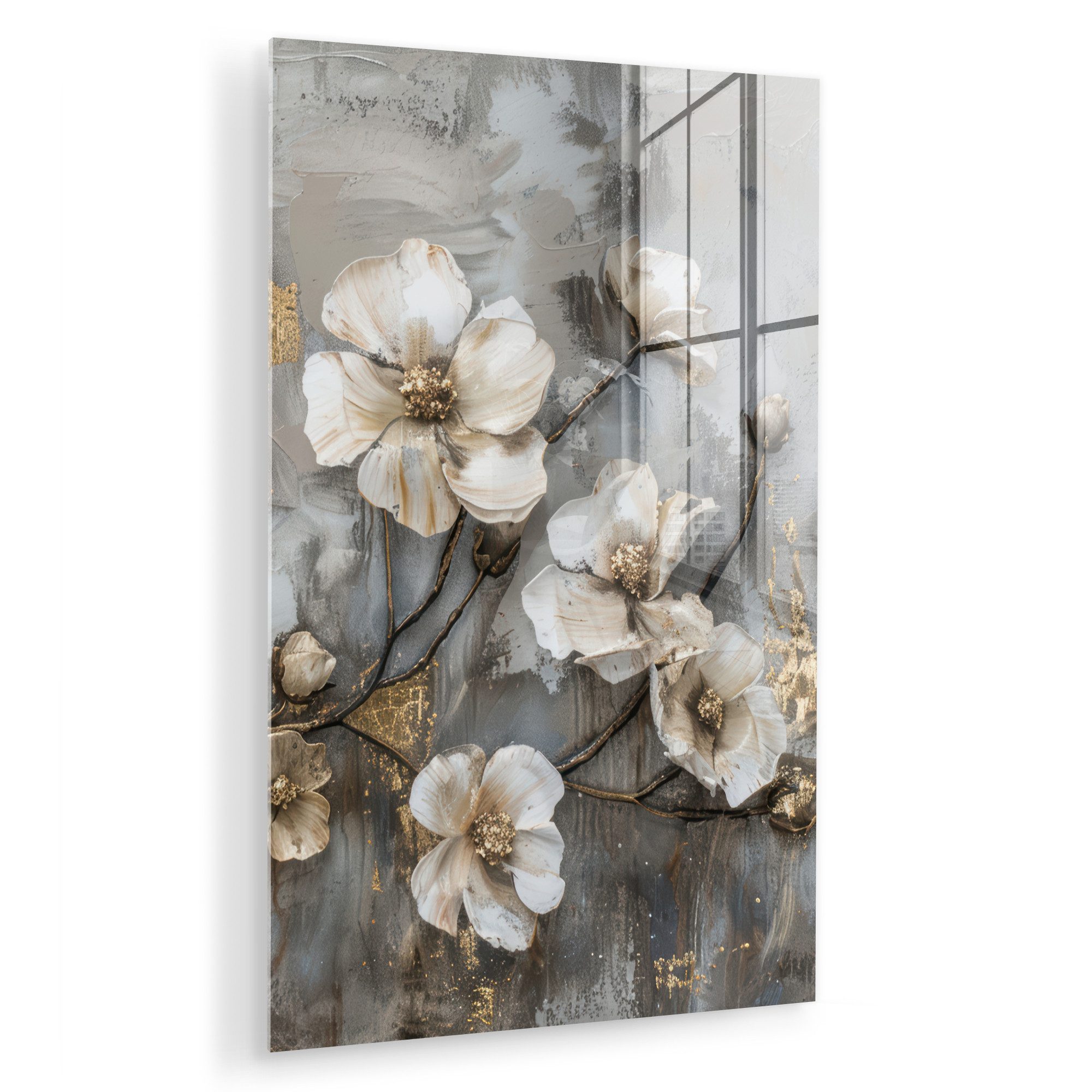 MuchoWow Acrylglasbild Blumen - Weiß - günstig online kaufen