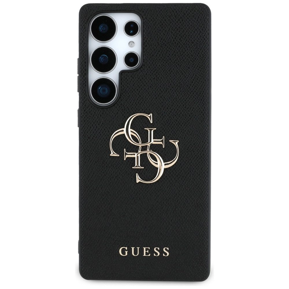 Guess Handyhülle Galaxy S25 Ultra Kunstleder schwarz mit goldfarbenen Logo 6,9 Zoll, Kantenschutz – Bild 3 von 5