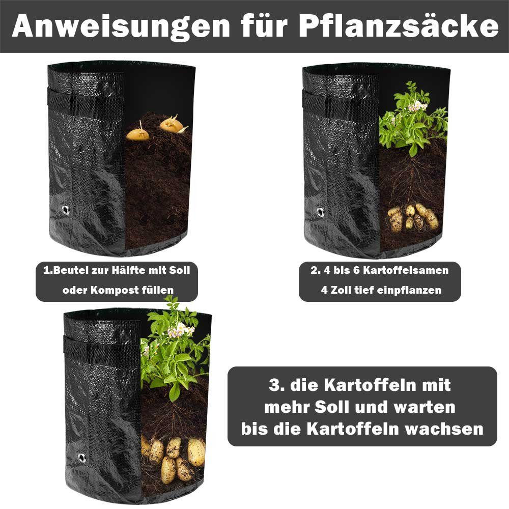Sunicol Pflanzkübel Kartoffel Blumen Pflanze St), mit (1 Pflanzbeutel, Fenster,Gartengerät Verdicken