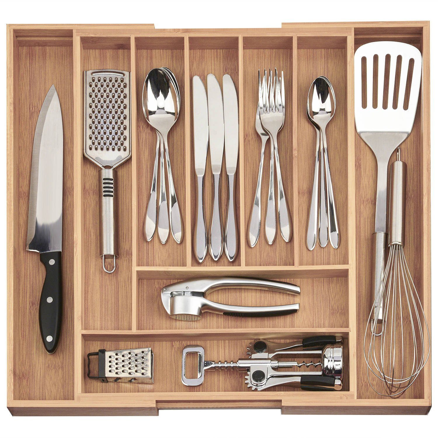 Dimono Besteckeinsatz Schubladeneinsatz (Ordnungssystem, Flexibler Schublad günstig online kaufen