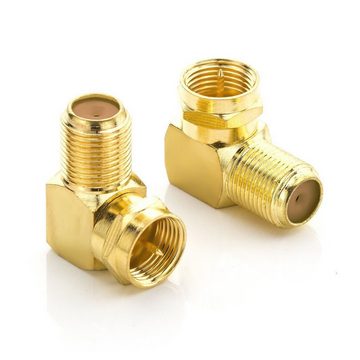 deleyCON deleyCON 8x Sat-Winkel-Adapter 90° Grad für Koaxialkabel 7mm SAT-Kabel