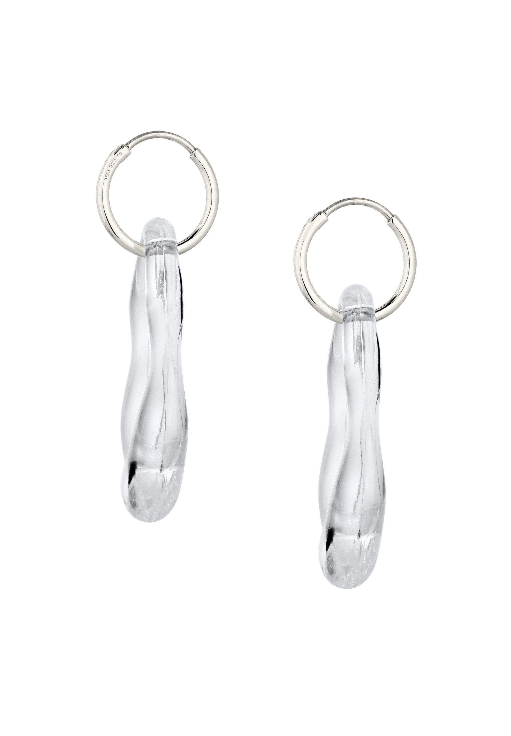 Elli Paar Creolen Creolen Resin 925 Sterling Silber