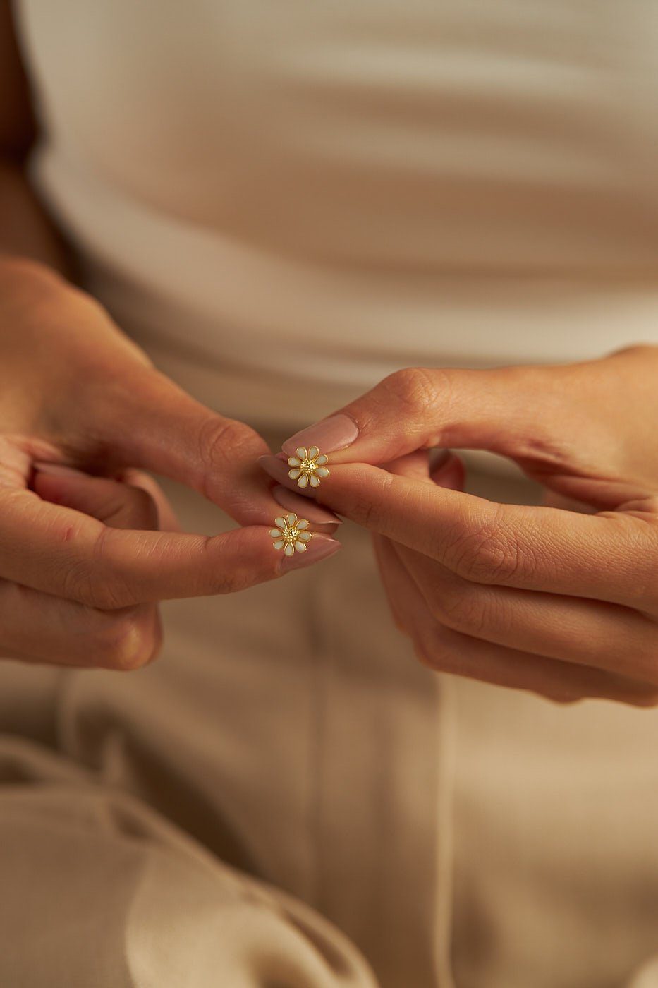 Einzelstück Paar Ohrstecker Ohrstecker 925 Silber Gänseblümchen Ohrringe, 9 günstig online kaufen