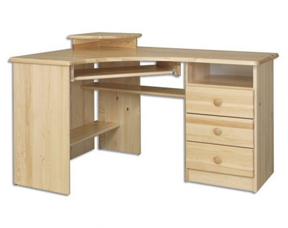 JVmoebel Eckschreibtisch Massiver Holztisch mit Schubladen für modernes Home Office (1-St., 1 Eckschreibtisch), Made in Europa