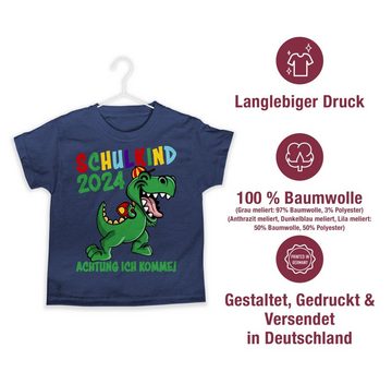 Shirtracer T-Shirt Schulkind 2024 Achtung ich komme! - bunt Einschulung Junge Schulanfang Geschenke