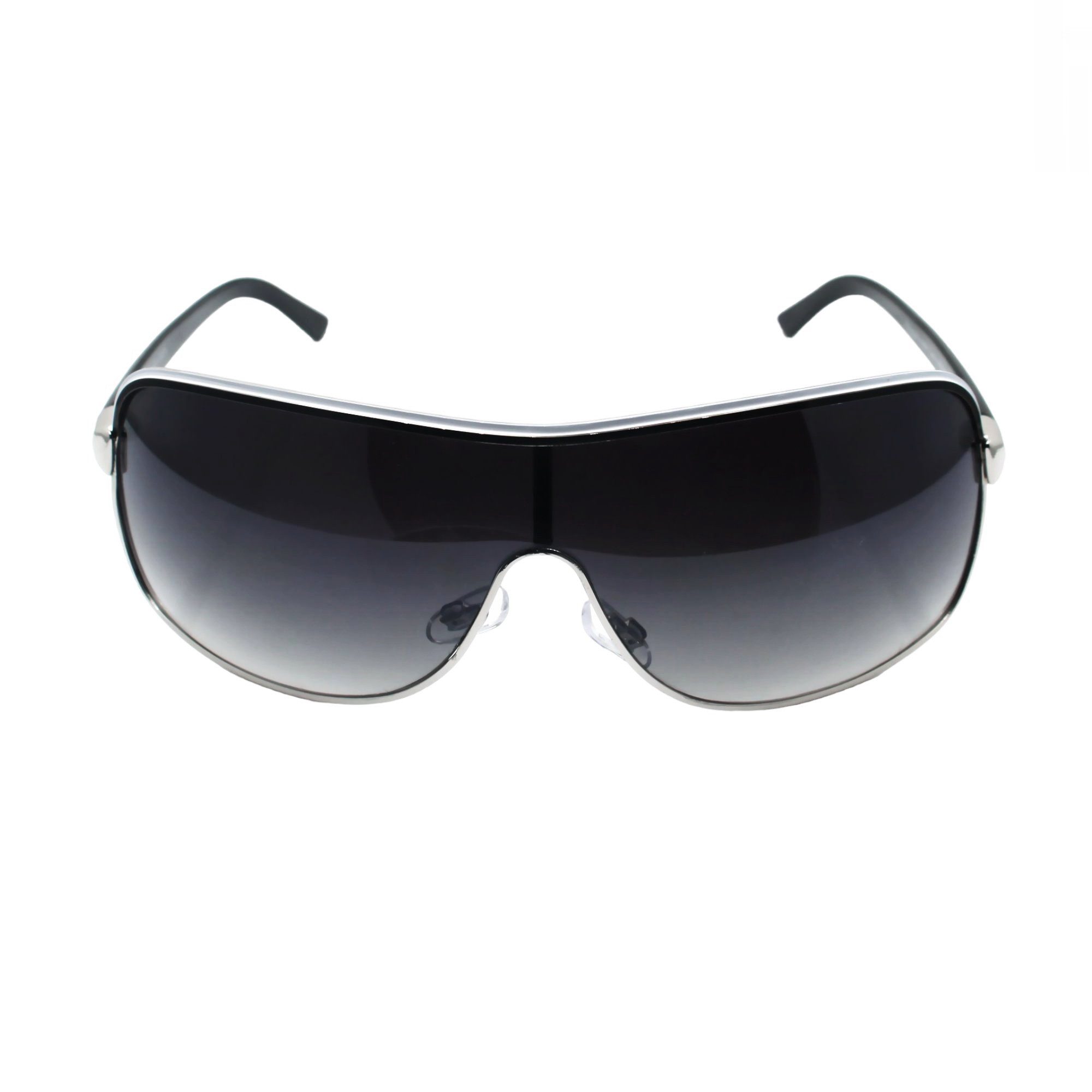 Rennec Pilotenbrille (Sonnenbrille schnelle Brille Damen Herren Größe XL Wrap Around Stil) Gläser Schwarz Verlaufsgetönt, Monolens