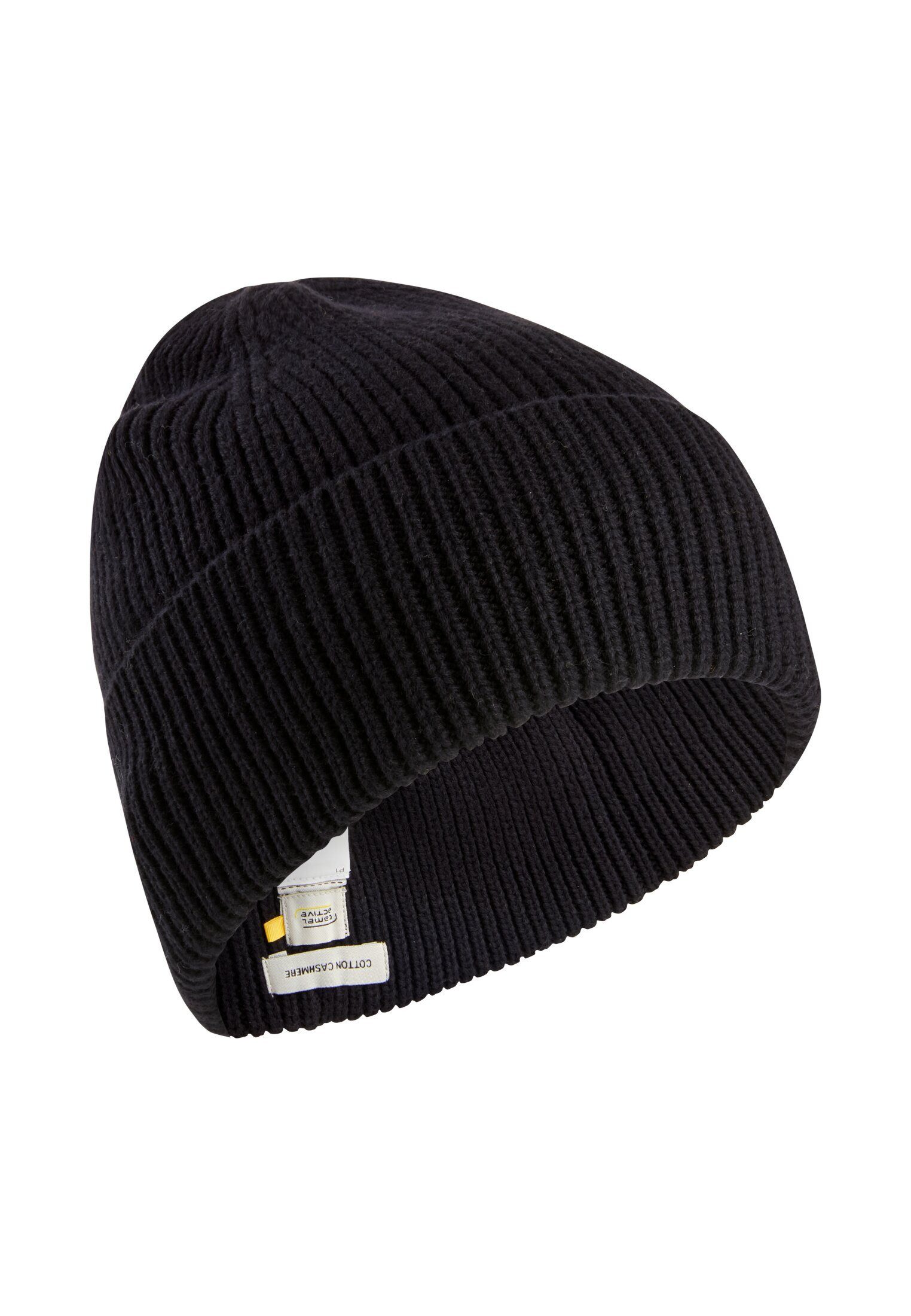 camel active Beanie Beanie aus einem Baumwoll-Kaschmir Mix günstig online kaufen