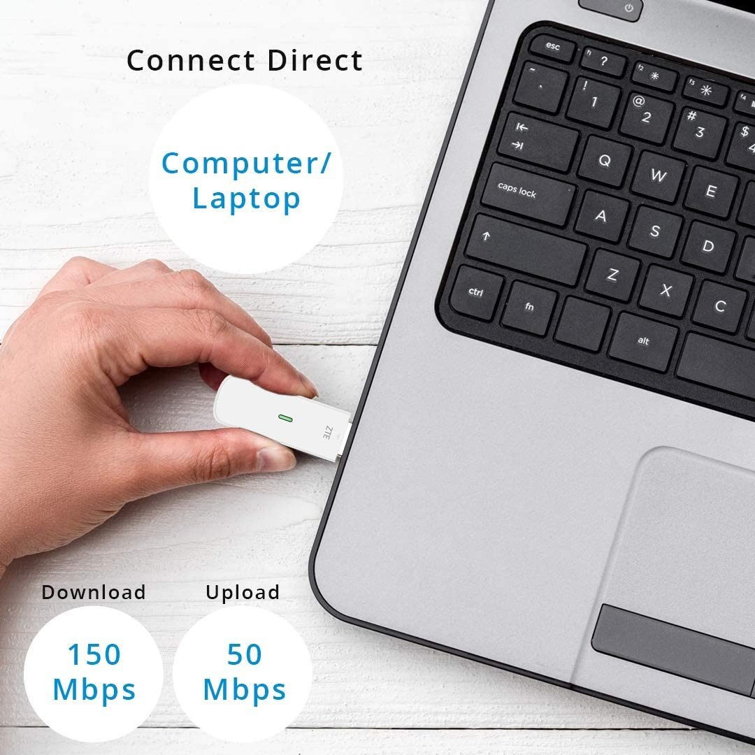 ZTE WLAN-Dongle MF833N 4G LTE Surfstick USB-Dongle 150 Mbit/s weiß