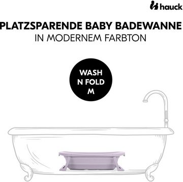 Hauck Babybadewanne Wash N Fold M, Lavender, Faltbadewanne mit Wassertemperaturmessung am Ablaufstopfen